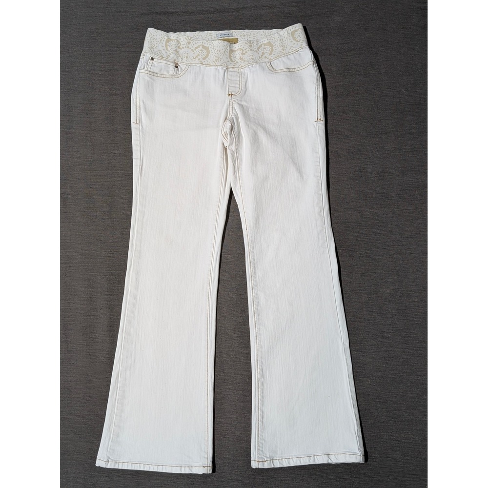 Old Navy Maternity Jeans White Stretch Bootcut Pants Denim Jeans Women's Size S